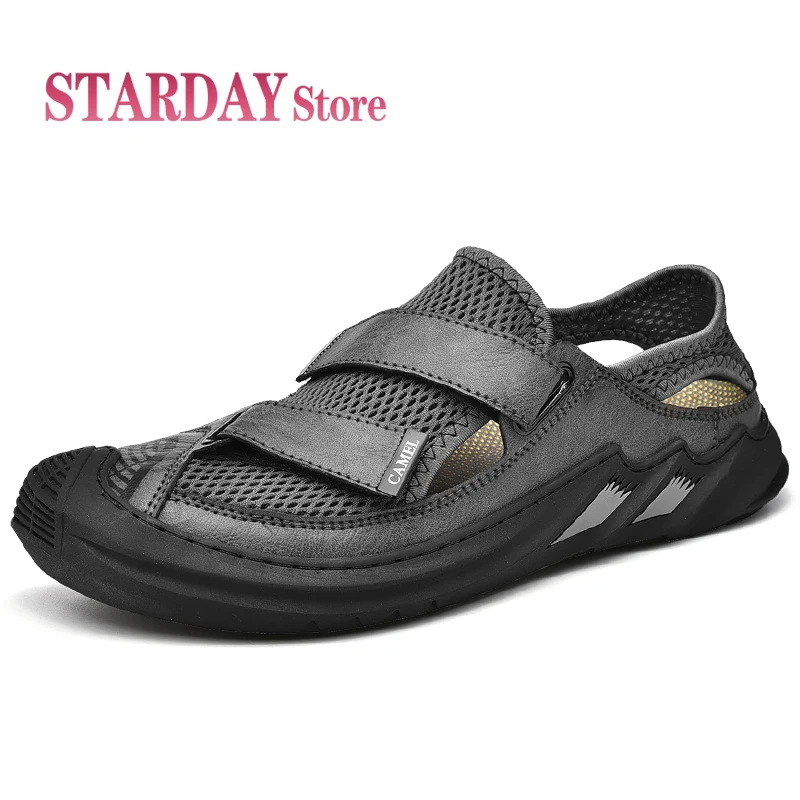 

Summer Men's Sandals Outdoor Breathable Mesh Shoes Wading Beach Sandals Non-slip Men Casual Sneakers Man Gladiator Sandals 38-45