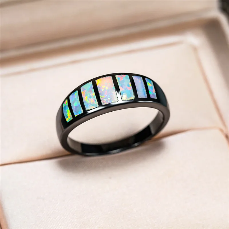 Женское кольцо с опалом радужной расцветки роскошные ювелирные изделия для