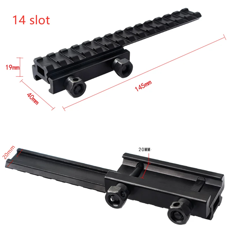 Переходник С КРЕПЕЖНОЙ рейкой 20 мм на низкопрофильный 0 5 дюйма 14 слотов 145 7 для