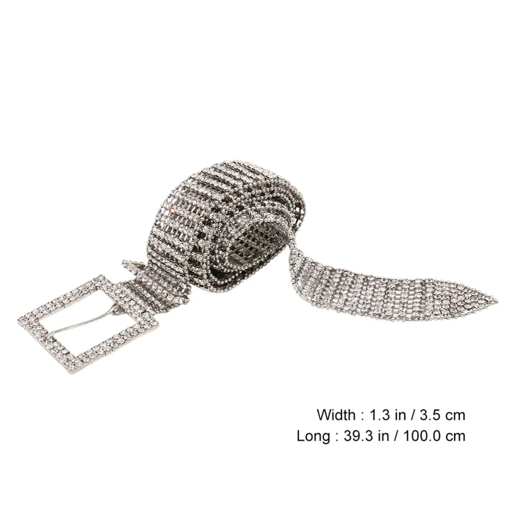 

1Pc Delicate Shining Waistband Creative Diamond Waist Belt Metal Waist Chain