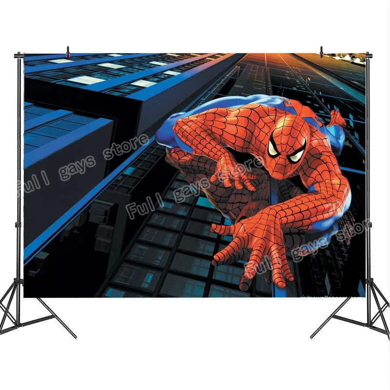 С героями комиксов Марвел фон для фотосъемки с изображением в стиле аниме