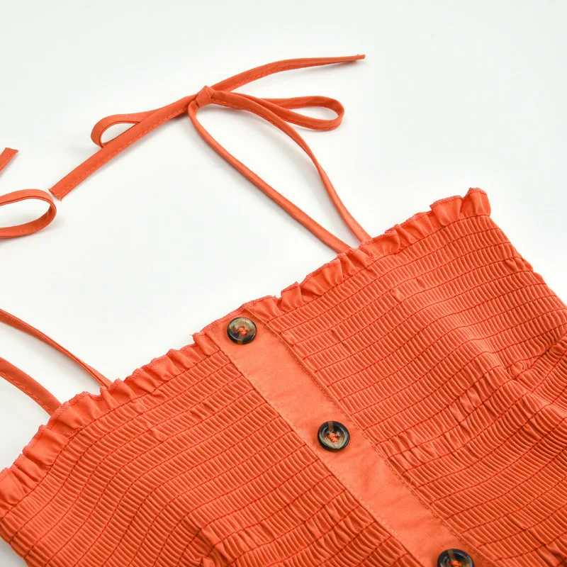 Платье женское летнее однотонное с высокой талией без рукавов а силуэта на