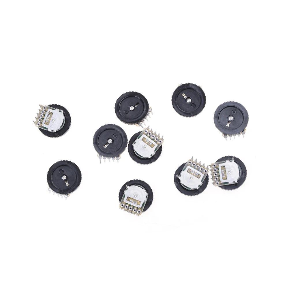 

10Pcs New Volume Wheel Duplex Potentiometer B103 10K Ohm practical Double Dial Taper 16X2mm