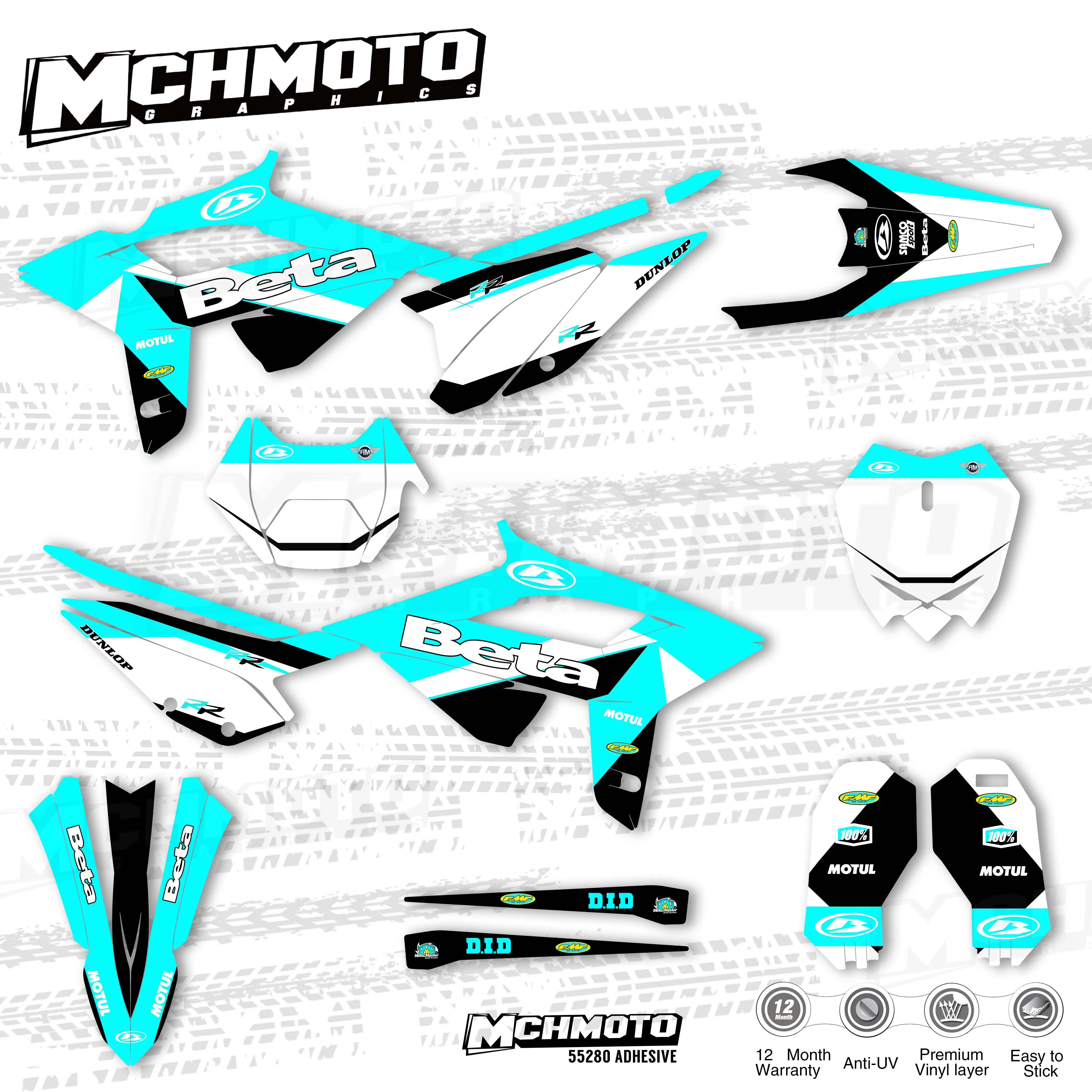 MCHMFG Motorcycle Team Graphic Decal & Sticker Kit For BETA RR 20-22 2020 2021 2022 | Автомобили и мотоциклы
