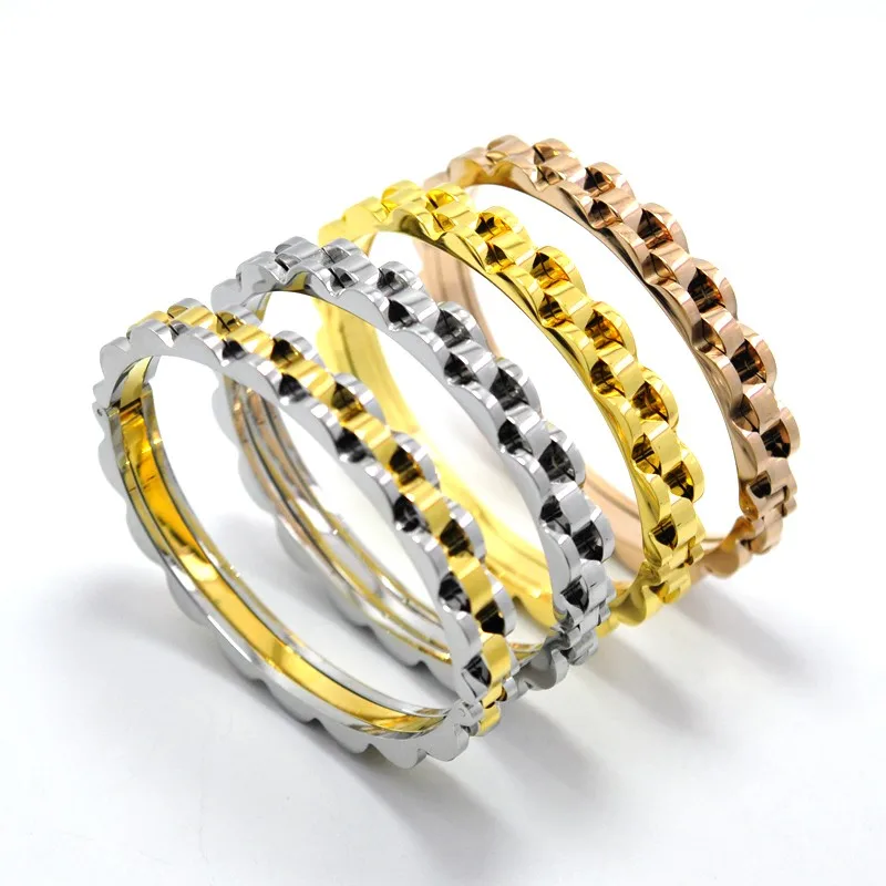 Браслеты FYSARA мужские в стиле панк широкий золотистые волнистые браслеты для