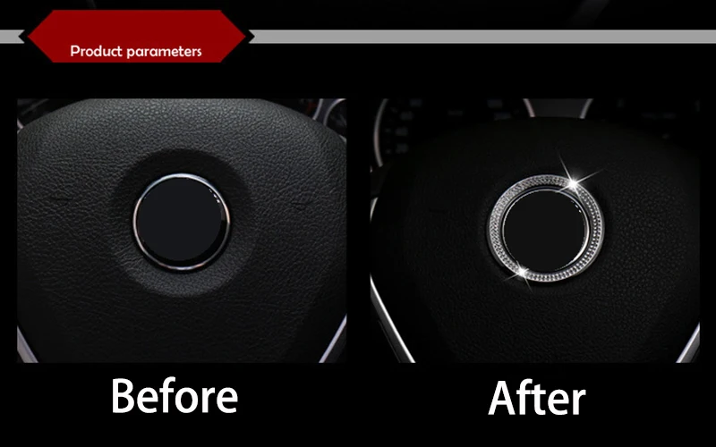 

Diamond-studded Car Steering wheel decoration ring zinc alloy sticker logo Decals Car styling For bMW 1/3/5Series X1 X3 X5 X6