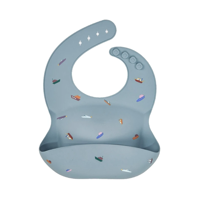 

Newborn Boys Girls Feeding Saliva Towel Baby Food Grade Silicone Waterproof Bibs Q1FE