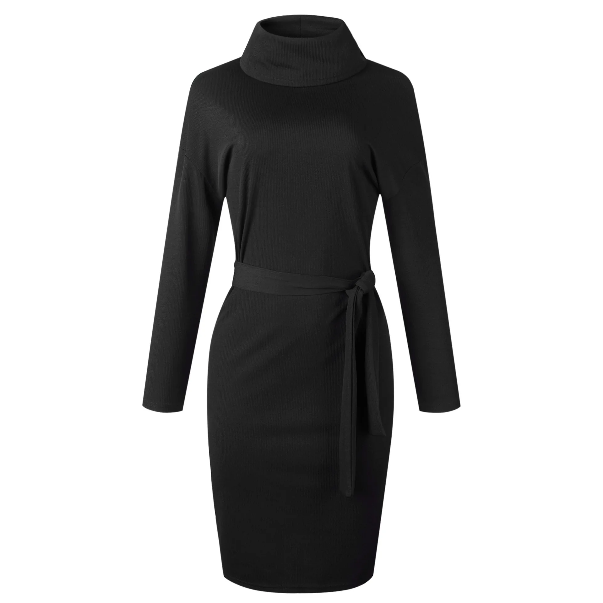 Женское платье с высоким воротом посылка зимнее для офиса сексуальное