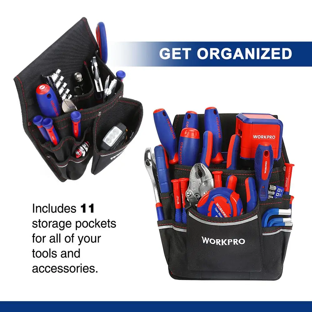 Сумка для инструментов WORKPRO электрика поясной кошелек универсальный держатель с