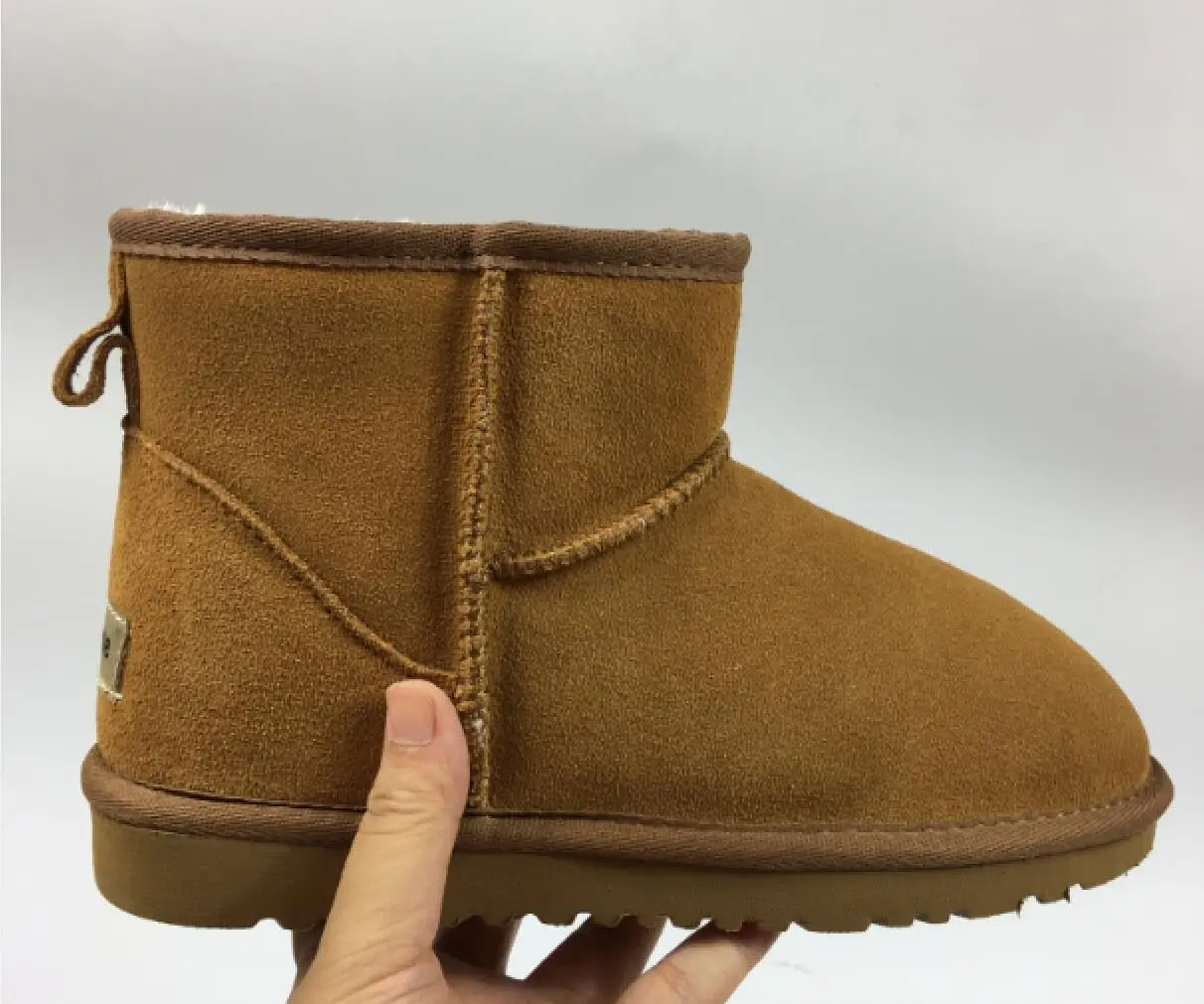 

2022 Australia Women Snow Boots 100% Genuine Cowhide Leather Ankle Boots Warm Winter Boots Woman Black Shoes Large Size 34-44