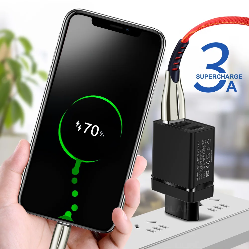 3A USB Type C Cable For Samsung S9 S10 Fast Charging Data Cord Phone Charger Xiaomi Redmi Note 7 8 Huawei | Мобильные телефоны и