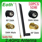 EOTH 10 шт. 2,4g антенна 5dbi sma Розетка wlan Wi-Fi 2,4 ГГц антенна IPX ipex 1 SMA Штекерный Удлинительный кабель iot модуль антенна