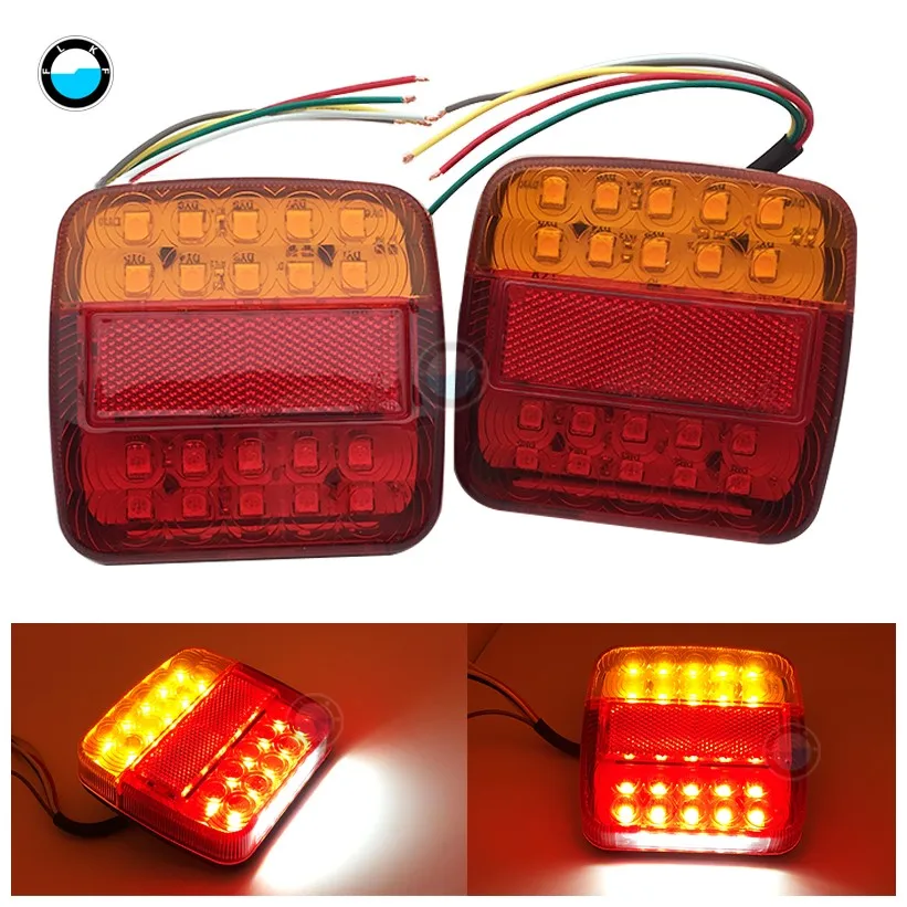 2 шт. водонепроницаемый автомобильный 8 19 20 30 46 72LED задний светильник пара Лодочный Прицеп 12 В/24 В задние части для прицепа грузовика автомобильный светильник i - Цвет: 2 pcs 26 LED