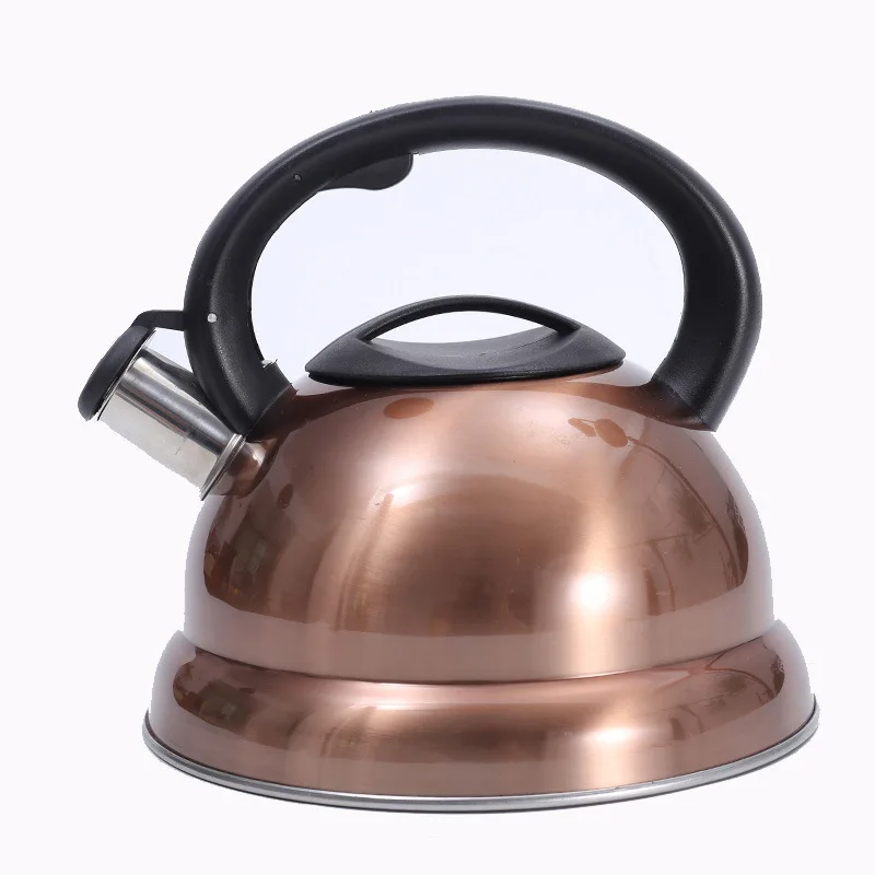 

3l Water Boiling Kettle Gold Stove Gas Cooker Camping Water Kettles Whistling Hot Samovar Bouilloir Kitchen Supplies EH50WK