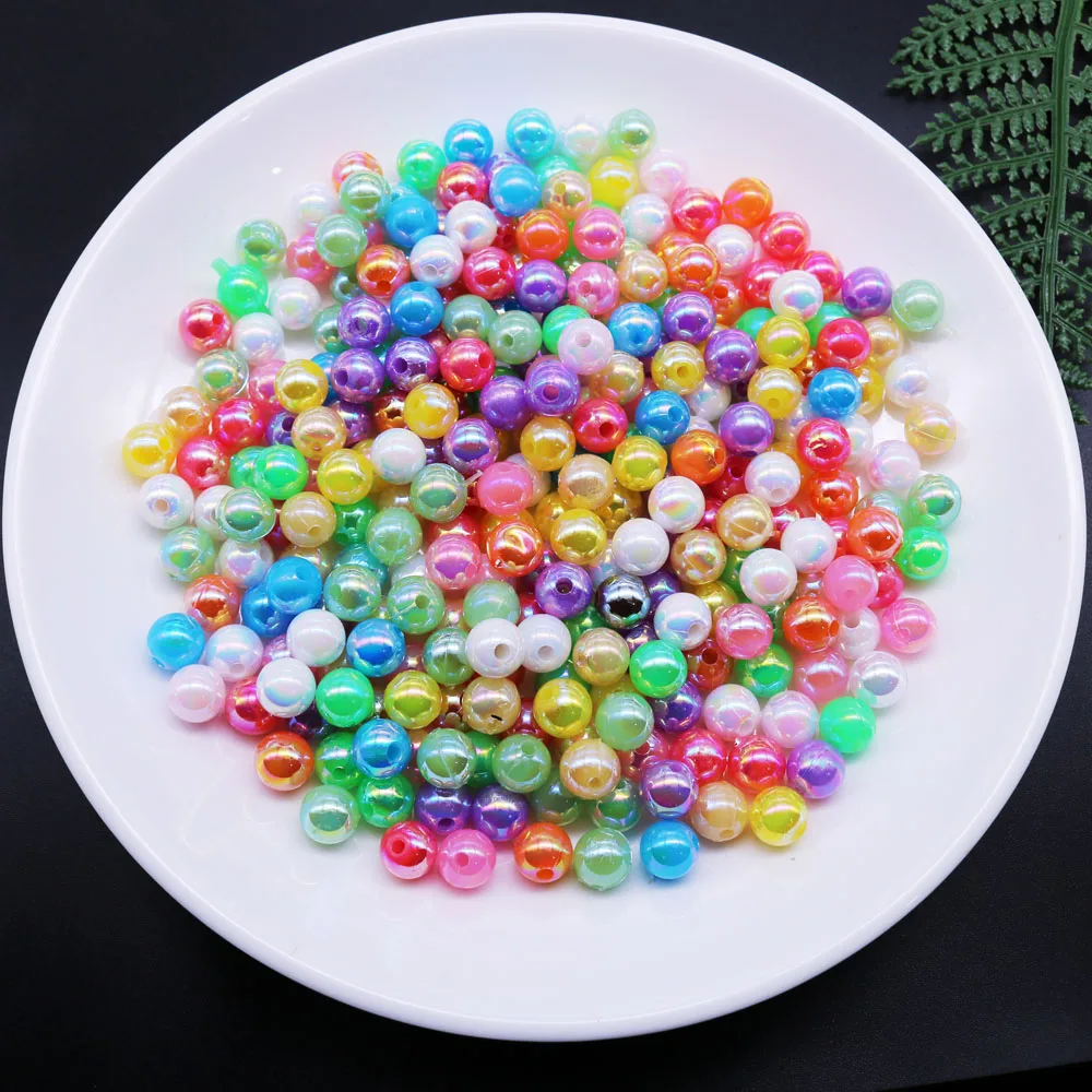 8 мм 200 шт. Φ бусины для шитья одежды или бытовых товаров Разноцветный жемчуг | Дом
