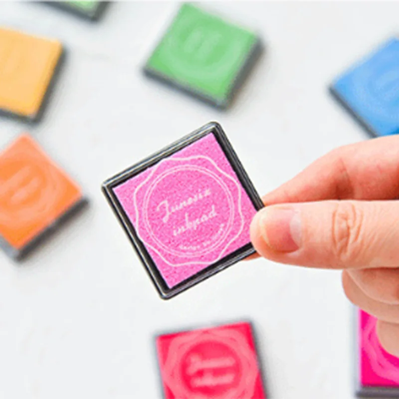 20 Colors Fun Rubber Stamp Craft Ink Pad Pallette Wood Fabric Children's DIY Finger Paint MYDING | Дом и сад