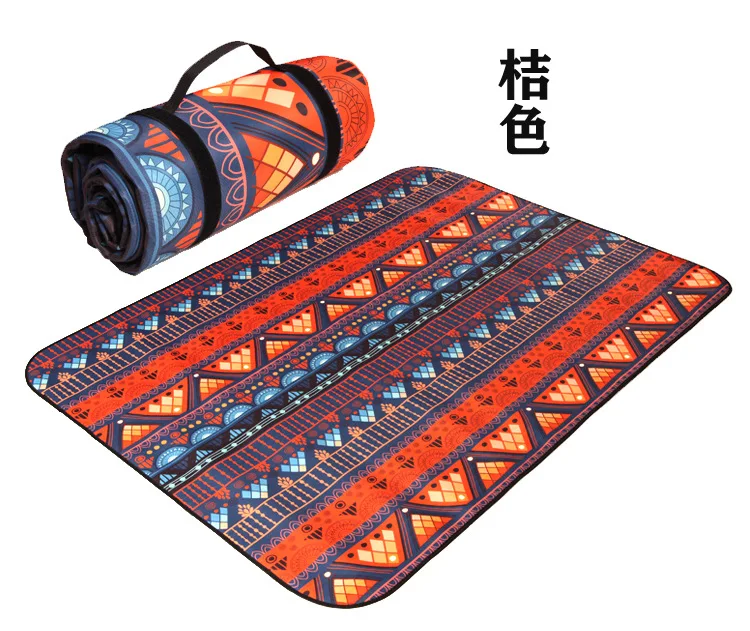 

Складной туристический коврик в стиле ретро, водонепроницаемый портативный влагостойкий Мат для пикника, с принтом