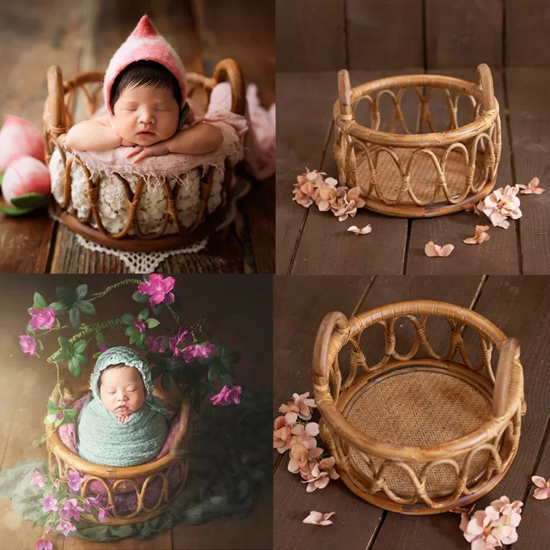 Baby Newborn Photography Props Basket Baby Photo Shoot Container Photography Furniture Studio Fotografie Accessories