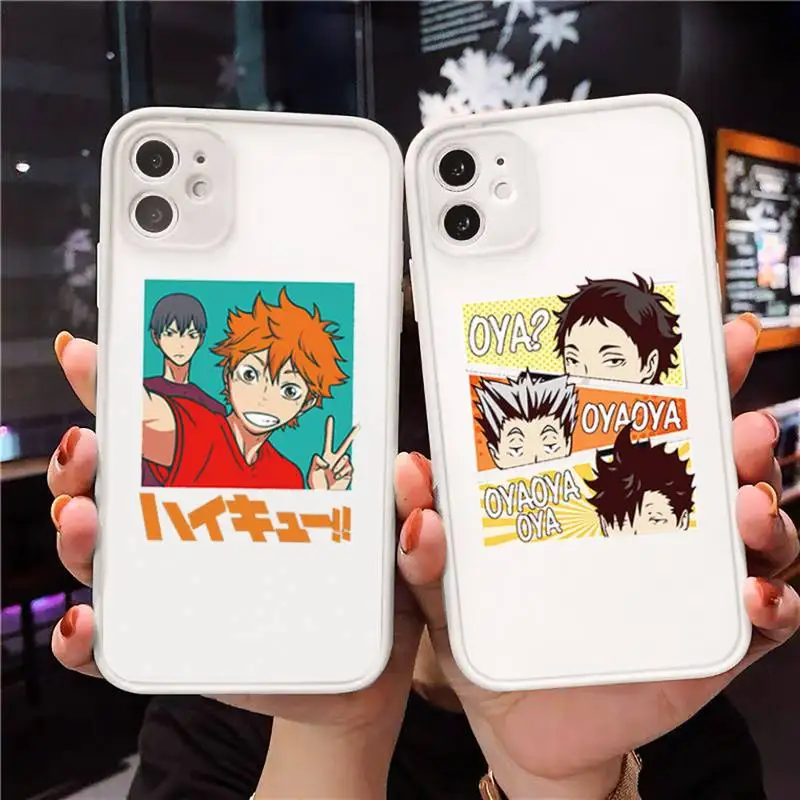 

Haikyuu Hinata attacks Anime Phone Case Clear matte transparent For white iPhone 7 8 x xs xr 11 12 pro plus max mini Funda