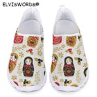 ELVISWORDSдышащая женская обувь на плоской подошве; Женская обувь на плоской подошве; Матрешка; Сетчатая обувь для бега; Кроссовки на шнуровке для женщин