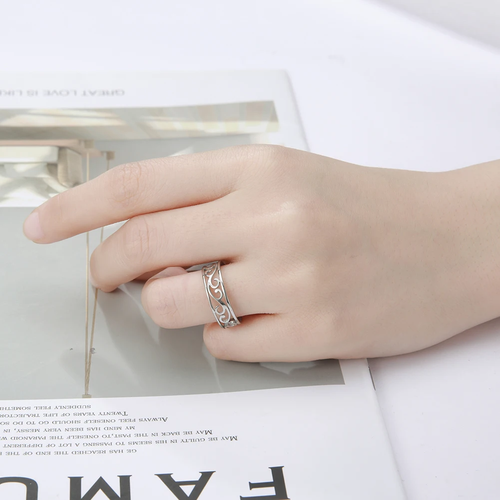 COOLTIME филигранные граненые любовь кольцо на палец для обручального кольца женщин