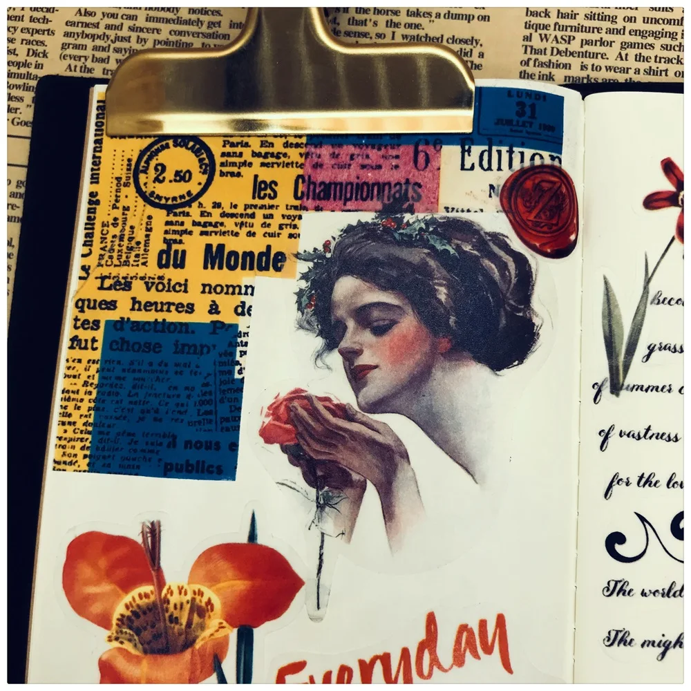 30 шт./компл. винтажная девушка леди вельм бумажная наклейка для творчества