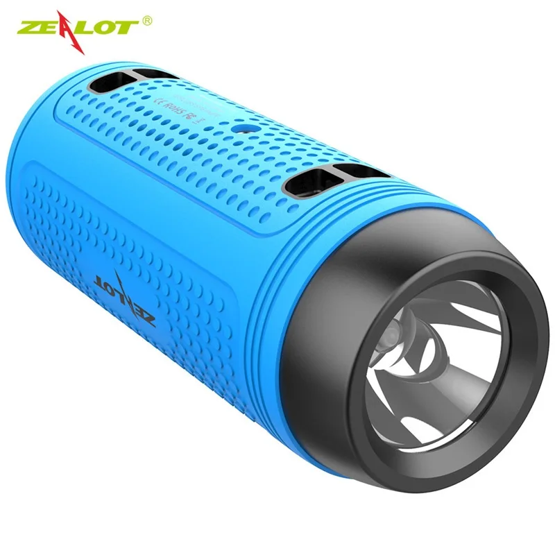 

Zealot A1 Portable Bluetooth Speaker Radio Waterproof Wireless Bicycle Speaker+Flashlight Support TF,FM,AUX,USB Flash Drive
