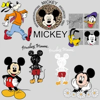 Disney Mickey Mouse Donald Duck Heat Party DecorationTransfer Patches Child Adult Baby Clothing Sticker DIY Sticker Kids Gift