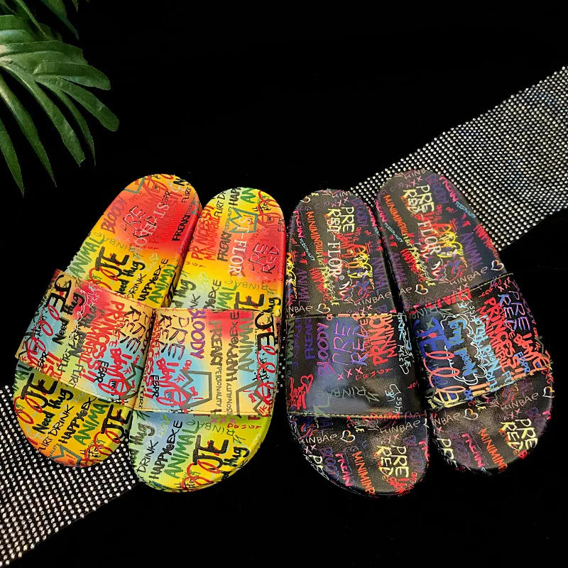 

JALANJALKI Fashion Women Slippers Mulit Colors Thick Sole Outdoor Women Slides Non-slip Novelty Ladies Sandals PVC Femal Shoes