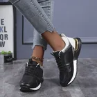 Кроссовки женские на шнуровке, Повседневная дышащая обувь для ходьбы