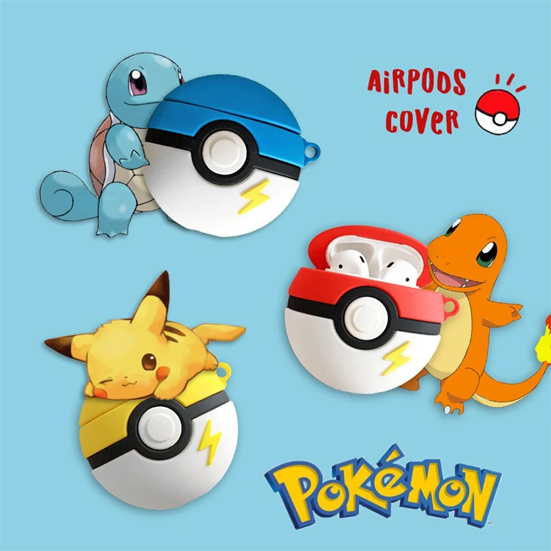 Горячий мультяшный силиконовый чехол для Poke Ball защитный Airpods беспроводной Bluetooth