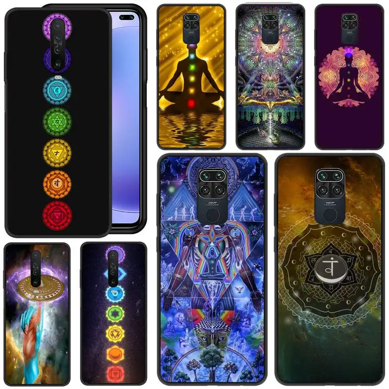

Chakra Yoga Phone Case For Xiaomi 9t pro lite 10 MIX 2S 3 note10lite 8 cc9 pro nax fundas cover