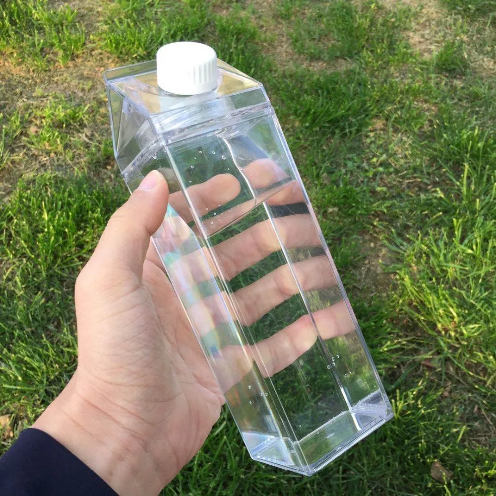 

1000ml Milk Water Bottle BPA Free Sports Plastic Water Bottles Eco-friendly with Lid Hiking Camping Transparent Bottle Water