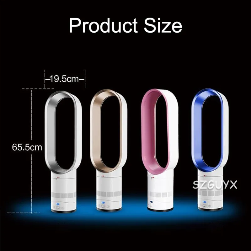 Бесшумный беслопастной вентилятор домашний с циркулирующей головкой для