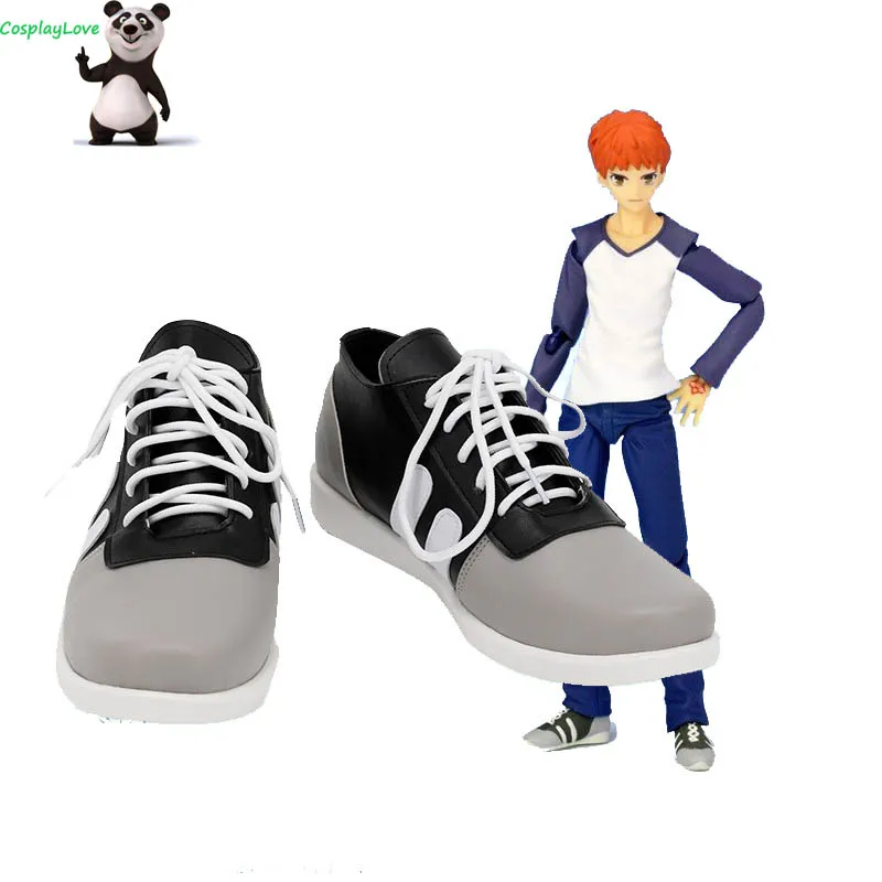 

CosplayLove Fate Stay Night Shirou Emiya Gray Shoes Cosplay Long Boots Leather Custom Made For Party Birthday