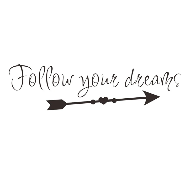 

"Follow Your Dream" Phrase Wall Sticker DIY Removable Waterproof Art Wallpaper Decorative Mural