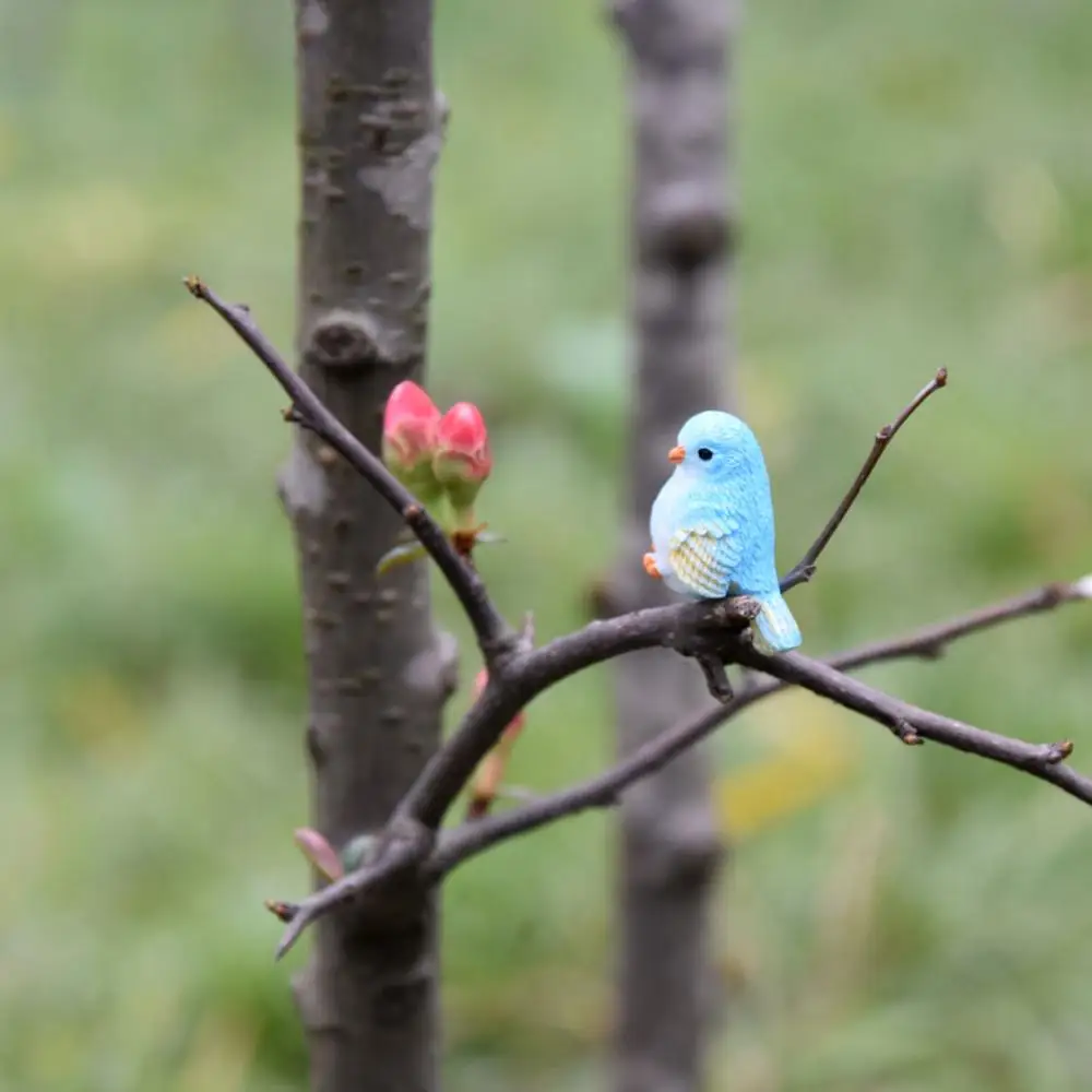 Миниатюрная Милая птица искусственная Смола микро бонсай для пейзажа аксессуары