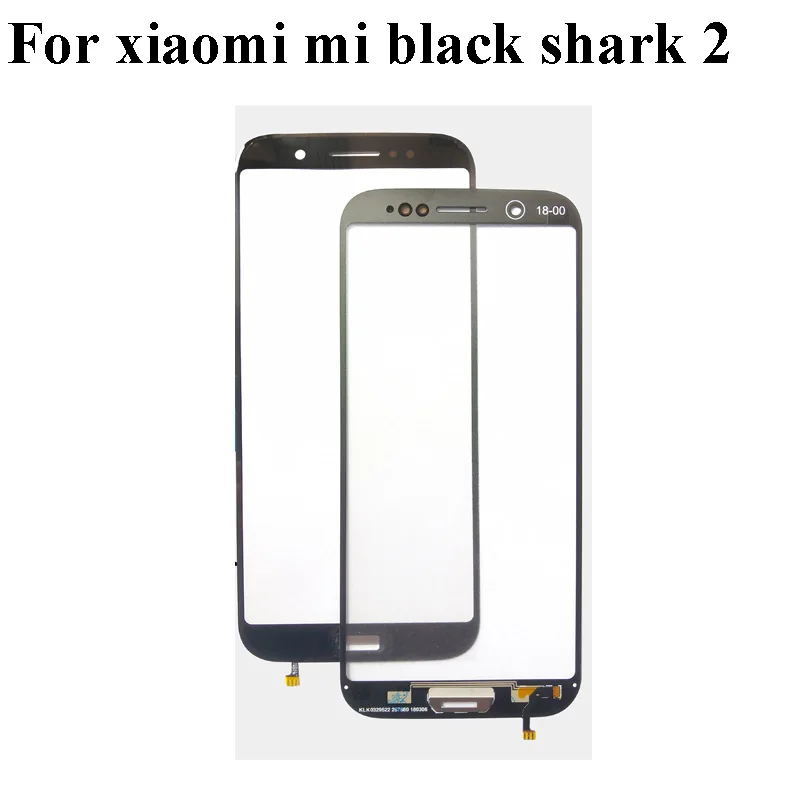 

2PCS For xiaomi mi black shark 2 Front LCD Glass Lens touchscreen Touch screen Outer Screen blackshark 2 Glass without flex