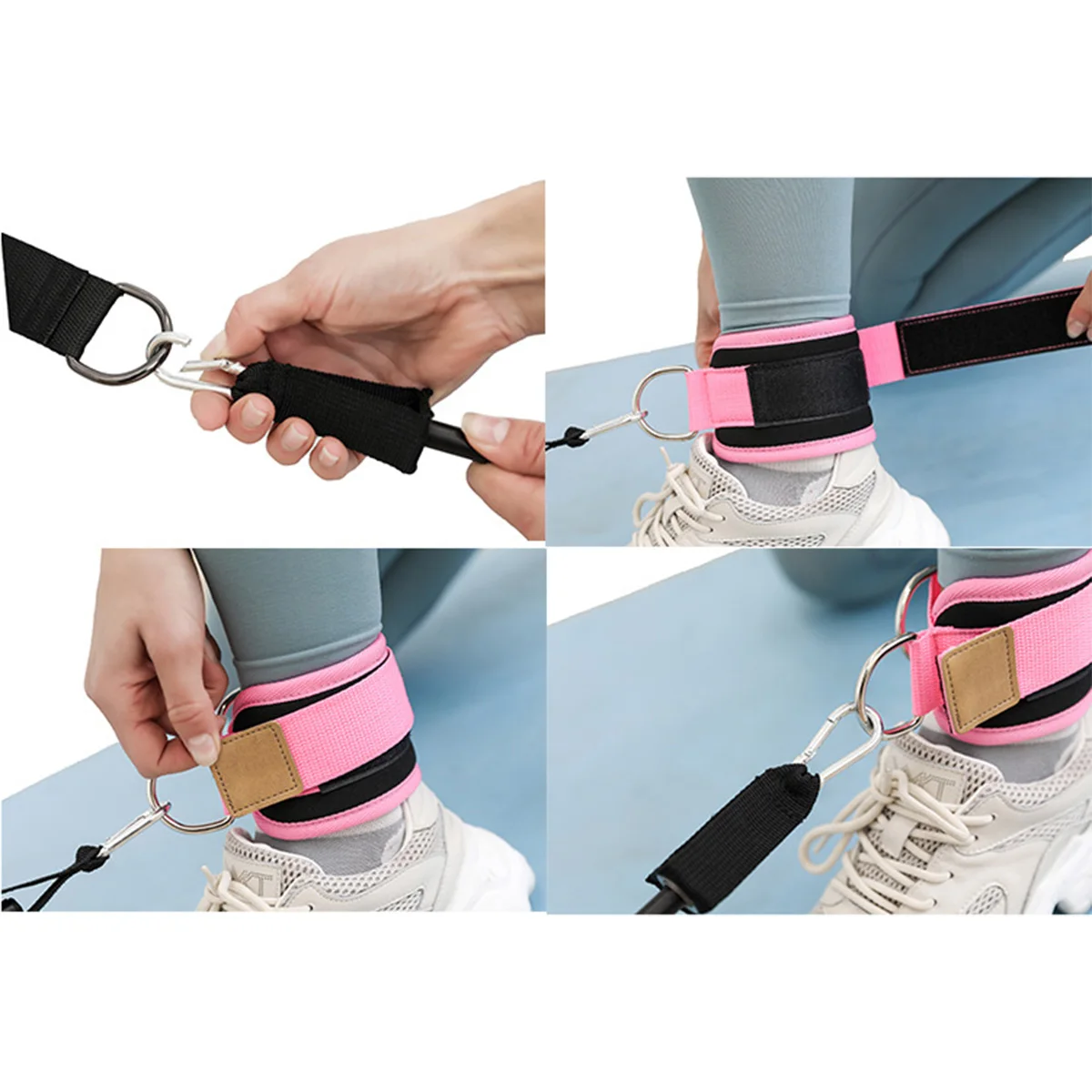 Indoor Resistance Bands Ankle Straps Cuff with Cable for Attachment Booty Butt Thigh Leg Pulley Strap Lifting Fitness Exercise | Спорт и