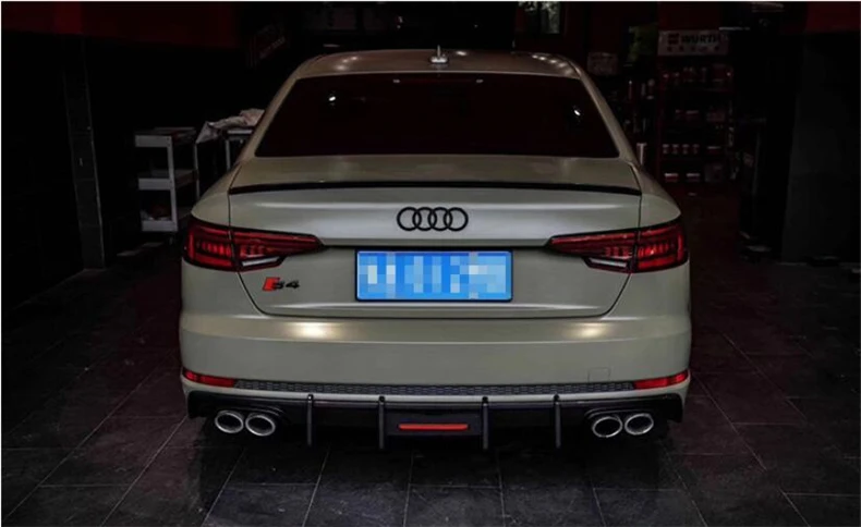 Задний бампер из углеродного волокна диффузор спойлер для Audi A4 S4 RS4 B9 2017 2018 2019 2020