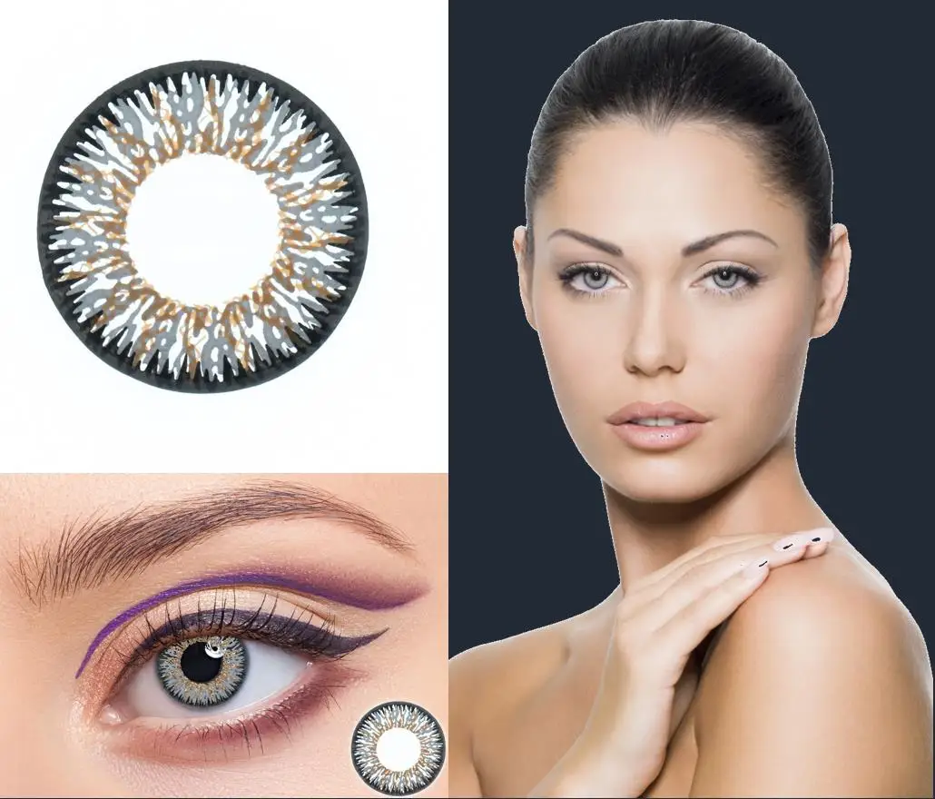 

1 Pair/2pcs Colored Yearly Contact Lenses For Eyes Natural Beauty Blue Brown Contact Lens