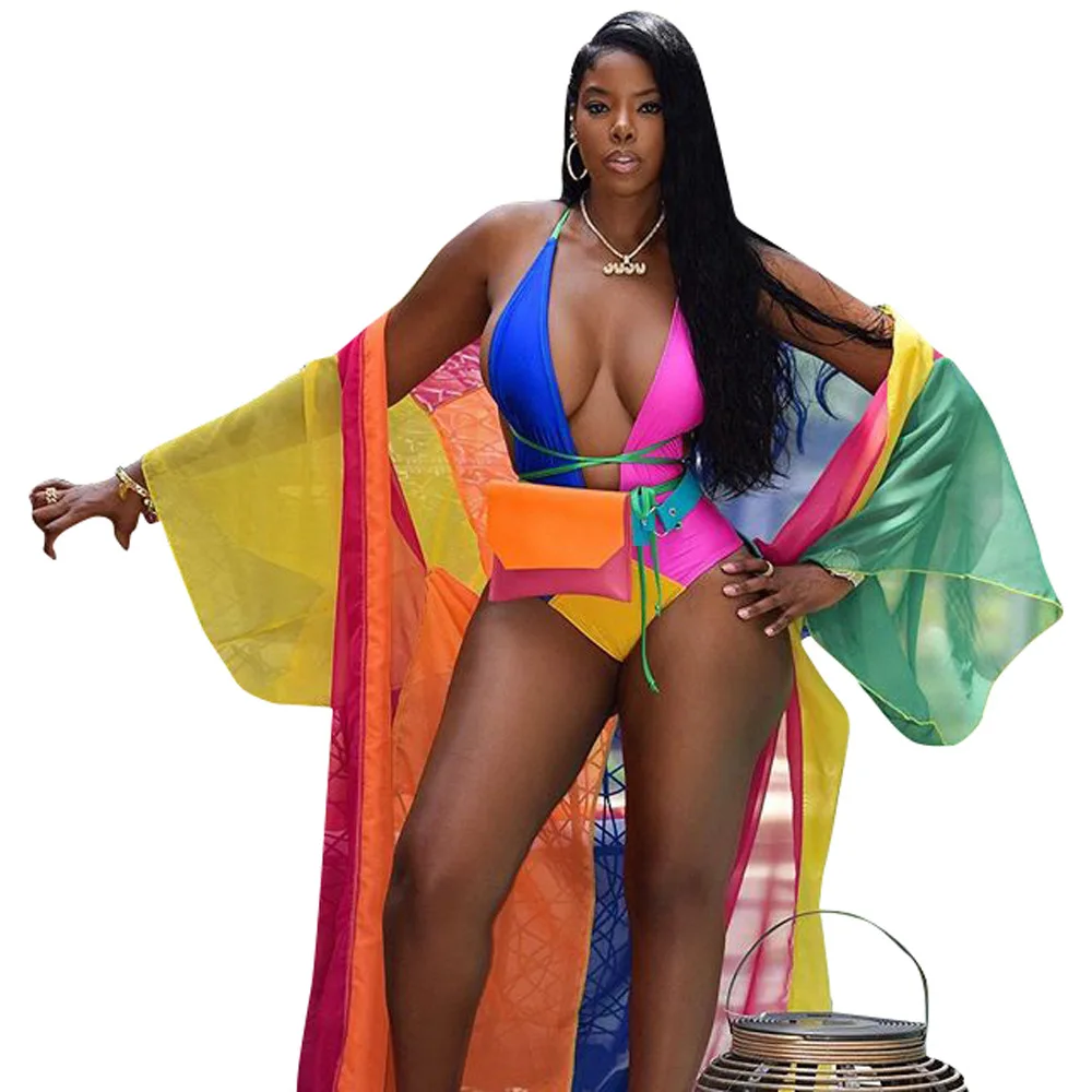 Богемный Летний Пляжный Женский комплект спортивный костюм модный сексуальный