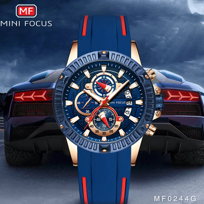 

MINIFOCUS Multifunctional Men's Watch Military Grade Waterproof Precise Timing Fashion Sport Watch For Men