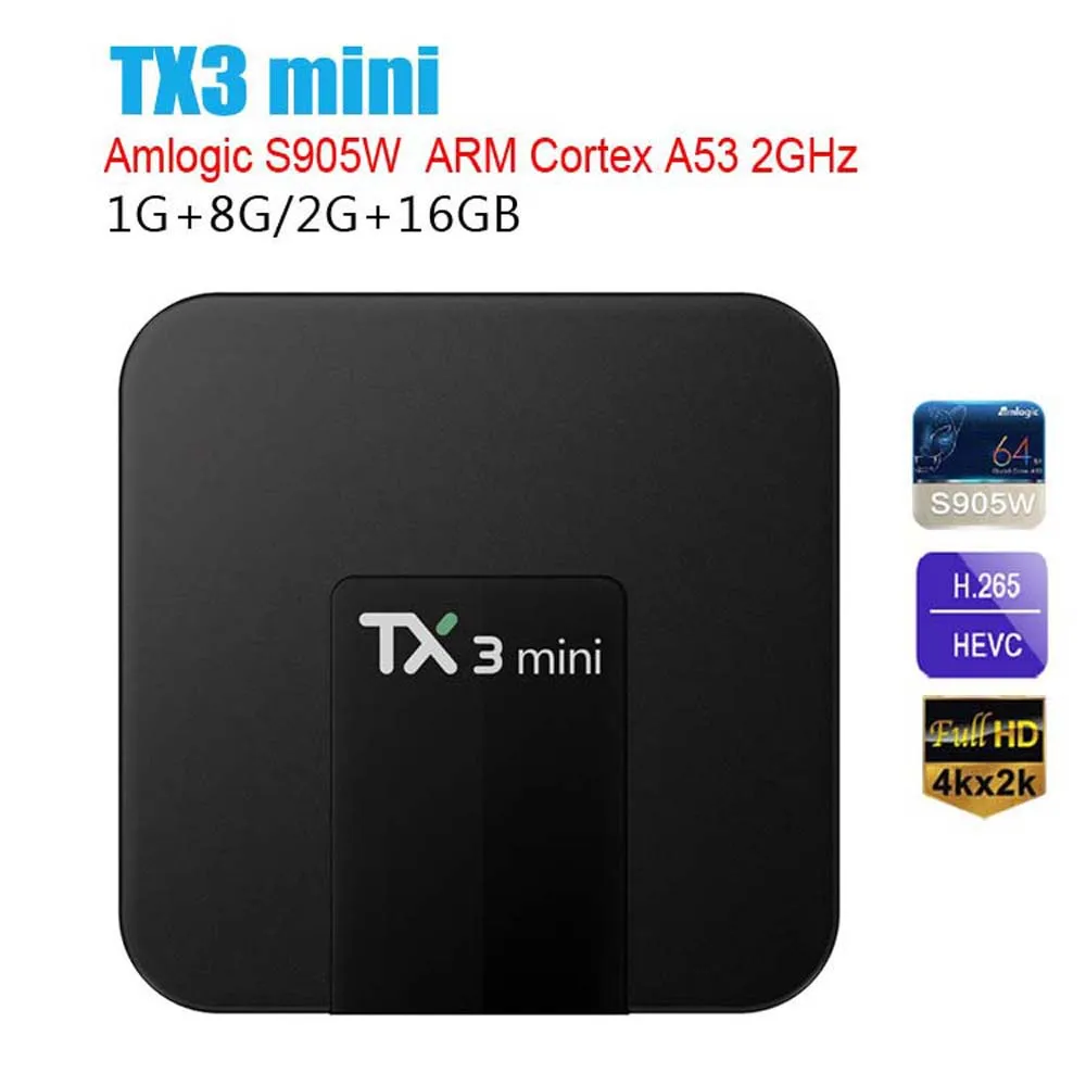 

ТВ-приемники TX3 Mini, 2 ГБ, 16 ГБ, Android 8,1, четырехъядерная ТВ-приставка, HD WIFI мультимедийный проигрыватель, видеооборудование для Android