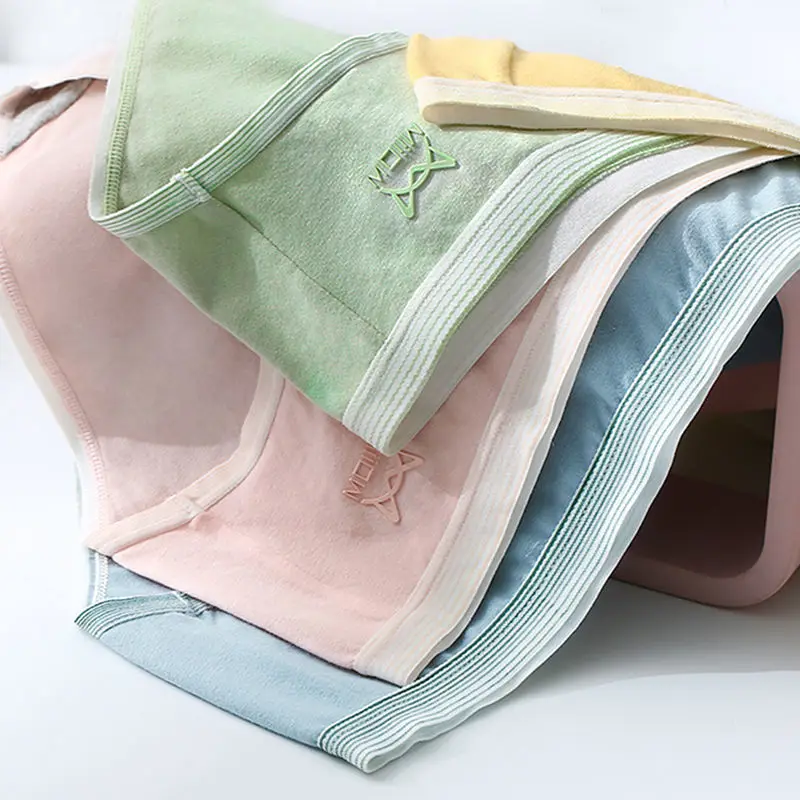 

MiiOW Women's Underwear Women's Pure Cotton Antibacterial Student Mid-waist Breathable Korean Girl Triangle Shorts Women