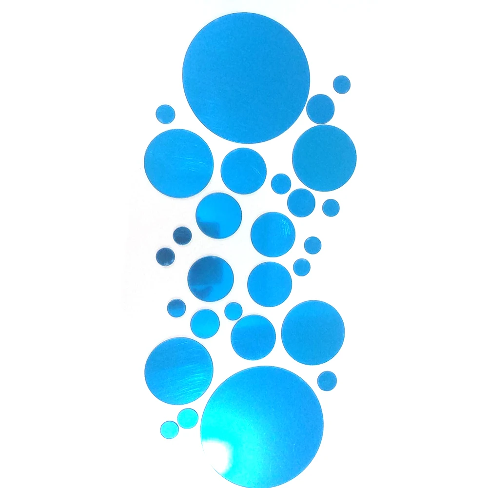 30 шт. 3D Зеркало Круглый съемный самоклеющийся Настенная Наклейка стена бумага