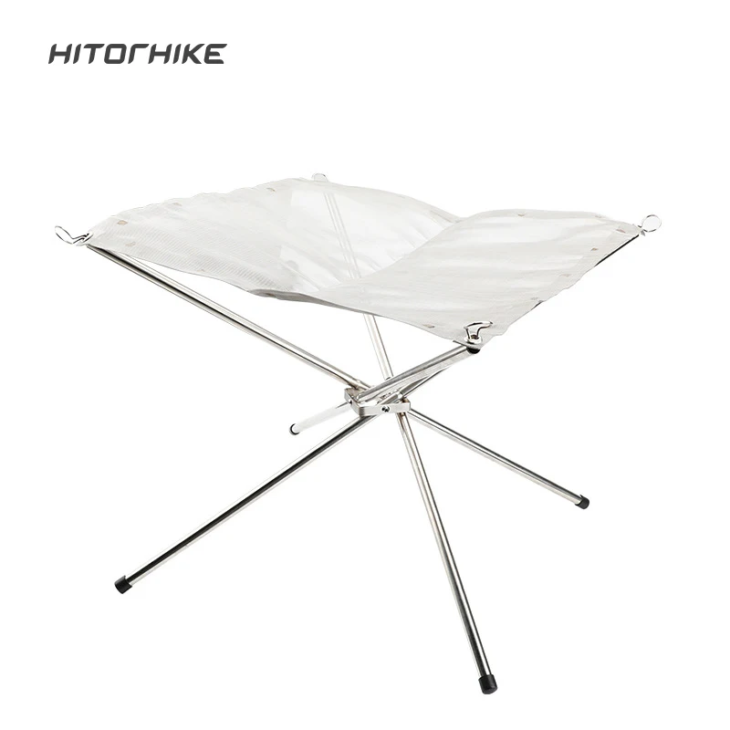 Уличная портативная пожарная стойка складной настольный гриль из нержавеющей