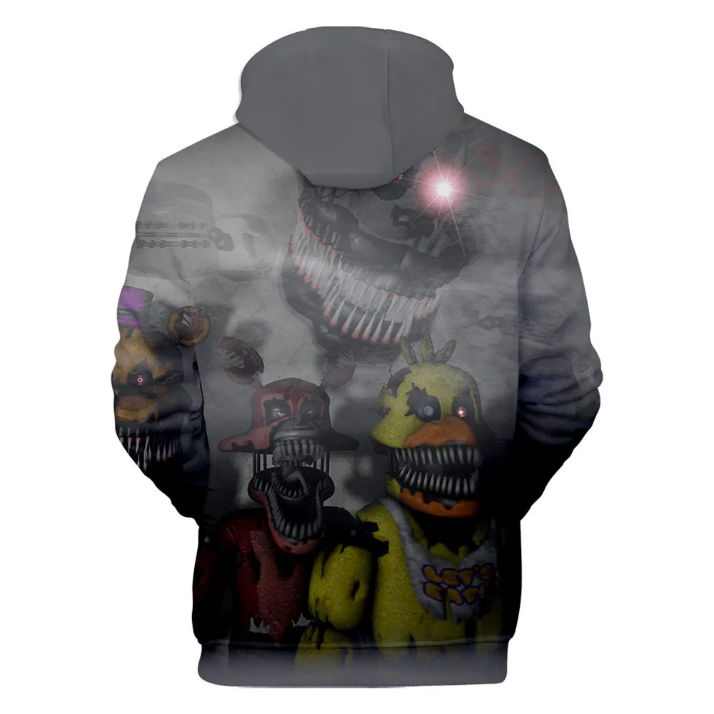 Fnaf толстовки Толстовка Five Nights At Freddy's куртка пальто весна Harajuku мультфильм Медведь FNAF Толстовка Женские кофты Fnaf
