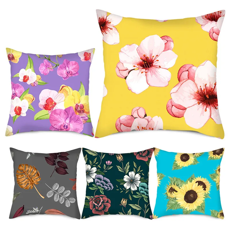 Разноцветный чехол Fuwatacchi для детской подушки Весенняя декоративная наволочка с