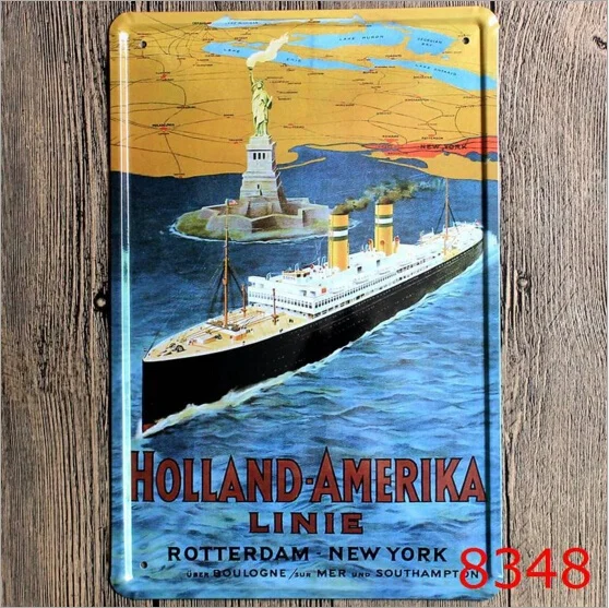 

20x30CM Holland America Linie Tin Sign Art Wall Decoration Home Decor Craft Vintage Metal Signs